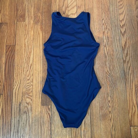 Andie The Malibu One Piece LT Swimsuit Navy size M long torso NWT - Picture 4 of 7